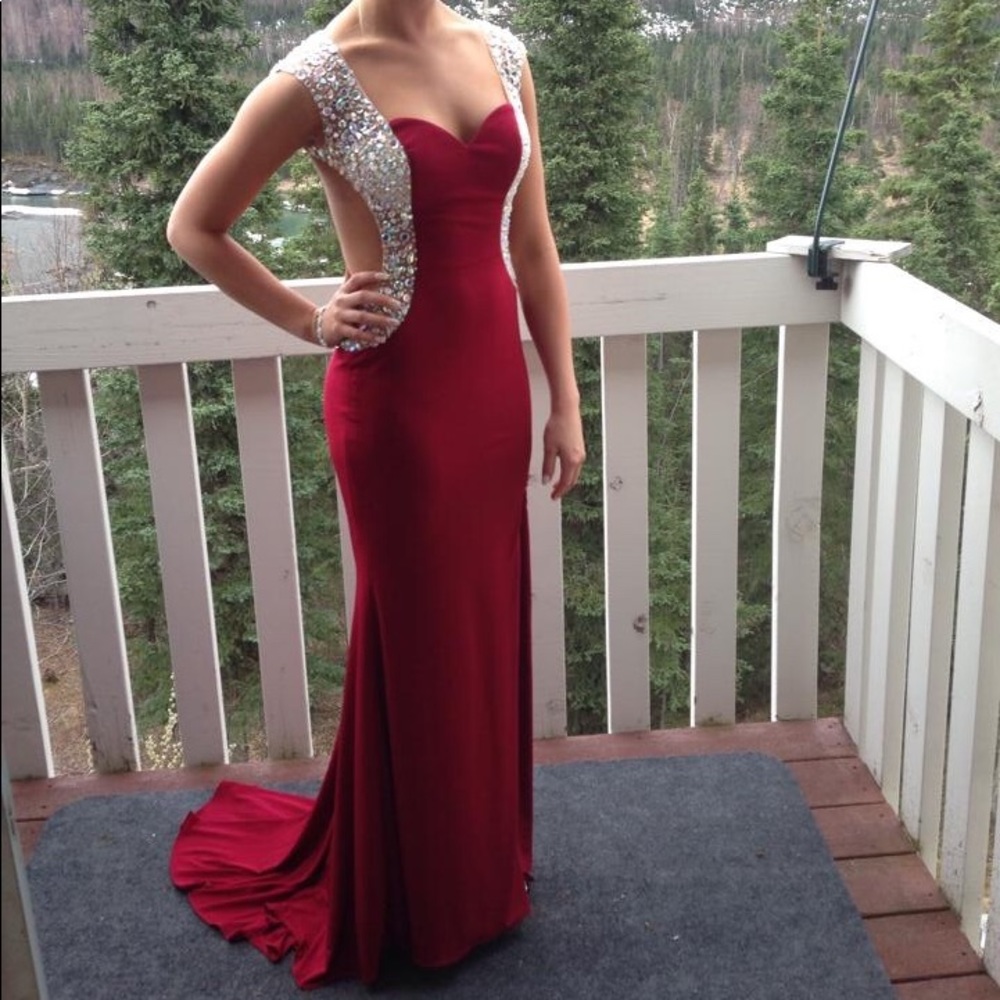 Jovani red formal gown